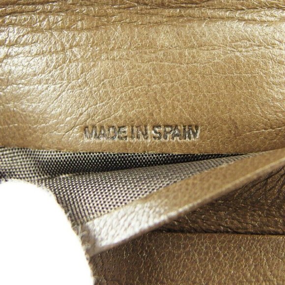 DIOR Bi -fold Wallet Logo Plate Leather Authentic - Picture 10 of 10